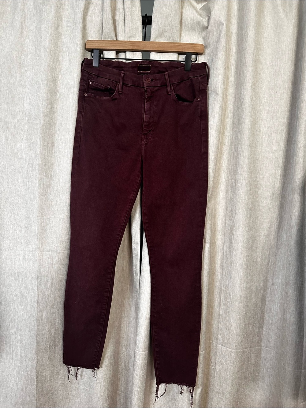 Mother High Waisted Looker Ankle Fray